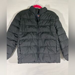 THE CHILDREN PLACE YOUTH PUFFER COAT ZIP‎ UP POCKETS LG 10-12 BLACK NEW